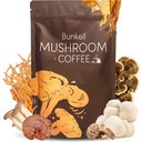 Sienikahvi, Adaptogenic 6 Sienet leijonan mane, Reishi, Cordyceps, Shiitake, King Trumpet & Turkey Tail, pikakahvijauhe energia, Digestio & Immuuni tuki, 30 tarjoilua
