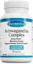 EuroMedica Ashwagandha Complex - täydentää tukea lisämunuaisten terveys - Ashwagandha täydentää Rhodiola Rosea Extract - kasviperäisten täydentää tukea energia & keskittyminen - 60 kapselia
