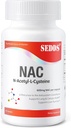 Lisäravinteet, N-asetyylikysteiini (NAC) 600 mg, 100 Veg kapselia - ei-GMO, Gluteenittomat
