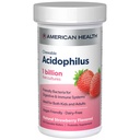 AMERICAN TERVEYS Päivittäinen purutabletti Acidophilus, 1 miljardia elävä kulttuurit, Beneficial Bacteria varten Ruoansulatus- ja immuunijärjestelmä, mansikka, 60