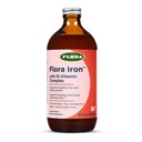 Flora Iron - Vegan Liquid Iron Supplement B-vitamiinit - Tarjoaa Red Blood Cell & Energy Support - Hiivaton & Gluteeniton - Herkullinen Fruit Juice Base - 15 fl. oz. Lasipullo