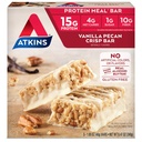 Atkins Vanilla Pecan Crisp Protein Ateriapatukka, korkea kuitu, 1g sokeria, 4g Net Carb Ateriankorvike, Keto Friendly, 5 Count