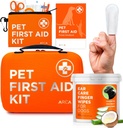 Care Bundle - Ensiapupakkaus ja korvanpuhdistuspyyhkeet koirille, olennaiselle terveydelle ja hygienialle