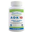 Power by Naturals ADK-vitamiinilisä ... ADK 10 Korkea teho A-, D3 10 000 IU & K2 MK7 Superior Heart, Immuuni- ja luuterveystuki 90 kapselia, 1 pakkaus (3-kuukautinen)