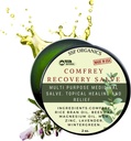 SSF Organics Comfrey Recovery Salve. Luomu kasviperäisten Balm luut, lihakset, nivelet, polvi, iho, turvotus ja tatuointi hoito. Käsintehty, hidastettu. 2 oz