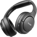 TOZO HT2 Hybridi Aktiivinen melu Canceling kuulokkeet, Langaton korva Bluetooth kuulokkeet, 60H Playtime, Hi-Res Audio Custom EQ kautta App Deep Bass Mukavuus Fit korva cups, kotitoimisto Travel Black