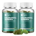 Klorofylli Gummies Body Odor Deodorant 2 Pack, sokerittomat vitamiinit D Gummy 1000IU, ACV Spirulina Klorella Herbal Supplement naisten Immuunituki Vegaani ei-GMO