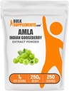 BulkSupplements.com Amla Extract Powder - Intian karviaismarjauute, Amla Powder - Gluteeniton, 1g per Tarjoilu, 250g (8.8 oz) (Pakkaus 1)