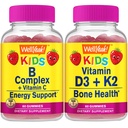 No... Yeah B Complex Kids + D3-vitamiini+K2-vitamiini Lapset, Gummies Bundle - Suuri maku, vitamiinilisä, Gluteeniton, GMO-vapaa, purukumi