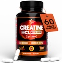 Creatiini HCL kapselit HMB - harjoitus täydentää miesten ja naisten, lihasten rakentaja, Endurance, vahvuus, Superior Monohydraatti: Instantized Max Imeytyminen, Ei kuormaa, Ei Bloat, 180 Vegan kapselit