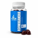 Ashwagandha Gummies Mixed Berry KSM-66, Lion's Mane, Vitamiini-D, Ei-GMO, Gluteenittomat, Liivate vapaa & Kosher (60 laatikko 1)