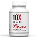 10X Health MIC Kromi Lisäravinteet - 60 kapselia - sisältää koliini-inositolia & L metioniini - Mineraalit päiväravinteet - Kromi, L-metioniini, koliini täydentää