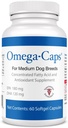 Omega-kapselit keskikokoisille koiraroduille - Omega 3, vitamiinit, mineraalit, antioksidantit - Tuki immuunijärjestelmä, nivelet, sydän ja aivot - 60 Softgel kapselit