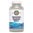 KAL Glukosamiini MSM D-3, Joint Support Supplement, 1500 mg Glukosamiinisulfaattia, 1200 mg kondroitiinisulfaattia, 1000 mg MSM:ää, Plus D3-vitamiinia ja C-vitamiinia, 40 tablettia, 120 tablettia