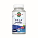 KAL-vitamiini B-6 B-12 Methyl Folate ActivMelt, B-vitamiinin täydennysosa, sydämen terveys, energia ja punainen verisolu tuki metyyli B12 ja DFE Folic Acid, Natural Berry Flavor, 60 Tarjoilua, 60 Micro Tabs