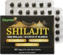 90 Shilajit tablettia, Himalayan Shilajit Organic Dry Drops (200 mg Each, 90 päivää Supply) - maksimaalinen Potency Gold Grade täydennysosa - aineenvaihduntaa, energiaa ja immuunitukea