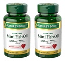 Nature's Bounty Mini Fish Oil Softgels 1290 mg, Omega-3, Tukee Heart Health, Odor-Less, 90 Mini päällystetty Softgels - pakkaus 2