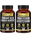 Earth Elixir Fadogia Agrestis 600mg ja Tongkat Ali 500mg + Turkesterone1000mg ja Ecdysterone 1000mg Suplments (180 kapselia)