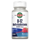KAL- B12-vitamiini Metyylikobalamiini 5000 mcg, terve energia, aineenvaihdunta, hermojen ja punasolujen tuki, * Nopea liuottaminen ActivMelts, optimaalinen imeytyminen, luonnollinen vadelmama maku, 90 tarjoilua, 90 mikrotablettia