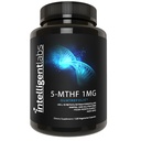 Intelligent Labs 1MG 5-MTHF Metyylifolaatti, 120 kapselia, 120 päivän tarjonta, paras arvo Foolihappolisä kvatrefolisena, aktivoituna folaattina, 1MG = 1000 mikrog, 5 metyylitetrahydrofolaatti