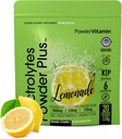 PowderVitamin Elektrolytes Powder Plus (20 tarjoilua) Limonade Elektrolyytti Powder, No Maltodekstriini, Keto,Sugar Free, Pink Himalajan Salt, 1000 mg Kalium, 120 mg Kalsium, 120 mg Magnesium,Hydration Powder