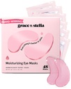Grace & stella Award Winning Under Eye Mask - vähentää tummat ympyrät, Puffy Eyes, Undereye Bags, ryppyjä - Gel Under Eye Patchs - Lahjat tyttöystävälle - Vegaani Julmuus-vapaa Itsehoito (48 paria, vaaleanpunainen)