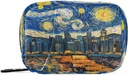 Pillerilaatikko 7 päivän Starry Night Sky City pilleri tapauksessa laukku matka pilleri Järjestäjä laukku vetoketju Kannettava Viikoittain tapauksessa Kompakti koko vitamiini täydentää haltija