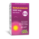 Luonnollinen tekijä, B12-vitamiini Methylcobalamiini 5000 mikrog, pureskeltava tuki energialle ja immuuniterveydelle, kasvissyöjä, 60 tablettia (60 annosta)
