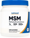 Nutricost Pure MSM Powder 500 Grams (Metyylisulfonyylimetaani)