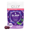 Olly Sleep Gummy, 3 mg melatoniinia, L-Theaninea, Kamomillaa ja Lemon Balm -uutteita, BlackBerry Flavor, 60 päivän tarjonta - 120