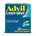 Advil Liqui-Gels Pain Reliever and Fever Reducer, Pain Medicine for Adults with Ibuprofeeni 200mg for päänsärky, selkäkipu, kuukautiskipu ja nivelkipujen lievittäminen - 50x2 Liquid Completed Capsules
