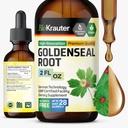 BIO KRAUTER Goldenseal juuriuute Liquid - Vegan hengitysteiden tuki - Golden Seal Drops - Alkoholiton ja sokeriton - 2 Fl.Oz.