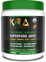 Vihreät Superfood Juice Powder - USDA Organic Super Greens Powder with Spirulina, Klorella, Matcha, Wheat Grass, Digestive Enzymes & Probiootit - Chocolate Flavor -30