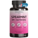 VINATURA Spearmint Leaf Capsules Supplement - Enhanced with DIM & Saw Palmetto, Unwanted Hair, Women' Health & Skin *USA Made & Tested * - 1380mg / serving, 60 kapselia (30 palvelinta)