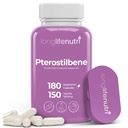 Pterostilbene Supplement 150mg, Elevage Cellular Energy, 180 Vegaanikapselia, 3 kuukauden toimitus, Pure Organic Pterostilbene Extract, valmistettu Yhdysvalloissa, Non GMO, puhdas etiketti, helppo niellä antioksidantti tuki
