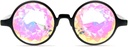 GloFX Musta Kaleidoskooppi Lasit . Muovi Runko Diffraktiolasit lasikristallilasi Lens 3D Prism Rainbow Effect ... Suuri EDM, konsertti ja Rave lisävarusteet