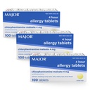 TÄRKEÄÄ 4 Mg Allergiatabletit - Klorfeniramiini Maleaatti 4- tunnin allergialääkkeet - Antihistamiini Aivastuksen, kutinaisten vetisten silmien, kutinakurkun ja Runny Nenä - 100 Count (3 Pack)