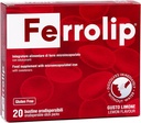 Ferrolip Iron Supplement for Women, Miehet ja lapset (20 sitruunanmakuisia liukoisia sachets) - Gastrointestinal Comfort ja No Metallic Taste - Vegan ja Gluteeniton