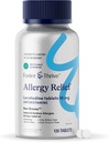 Foster & Thrive Loratadine 10mg Non Drowsy Allergia Relief for Sinus Pressure and Seasonal Allergies, Antihistamiini lievittää kutiava silmät, aivastelu, lapset ja aikuiset, 120 tablettia