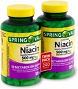 Spring Valley - Flush Free Niacin (B-3) 500 mg, 240 kapselia (2 pullon 120)