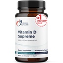 Designs for Health D-vitamiini Supreme - D-vitamiini 5000 IU ja 2000mcg K-vitamiini MK4 luun terveyttä, sydämen terveyttä, mielialan ja immuuni tukea - D3-vitamiinia parannettu GG-lisä (60 kapselia)