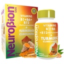 Neurobion Turmeric Curcumin 650 mg rohdosvalmiste antioksidanttien tukeen, suuri imeytyminen Ultra Potent Turmeric Supplement Multivitamiinit Complex B12, 40 kapselia