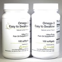 Omega-3 'Easy to Swallow' Ultra-puhdas kalaöljy Supplement Natural Lemon Flavor 200 Softgels by Omega 3 Helppo niellä