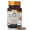 Bee and You Royal Jelly Tablet, Propolis Extract, Bee Pollen, 100% Natural Superfood, Ultra Pure, Immuuni tuki täydentää, parantaa energiaa, keskittyä, antioksidantteja, tuore, Keto, Paleo, Gluteeniton 60ct