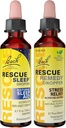 RESCUE Stressi helpotus ja uni tuki Bundle, ei-alkohol Formulaes, Bach Remedy Dropper 20mL 2-pack uni Dropper 20mL, Homeopaattiset kukka Essences