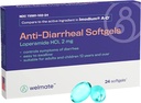WELMATE - Anti-Diarrheal Softgels (24 Softgels) - Loperamide HCL 2 mg - Ripuli Oireet - Vatsakipu Reliever - Ripulilääkkeet - Yli-Counter lääkehoito