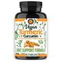 Vegaanikurkuma, jossa Black Pepper Extract (60 kasviskapselit-2 kuukauden tarjonta), 95% Curcuminoidit - Kaikki luonnolliset voimakas antioksidantti yhteisen tuen ja helpotuksen (1-pullo)