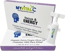 MyVitalC Focus & Energy Supplement - Pure ESS60 Organic Extra Neitsyt oliiviöljy - 30 päivän toimitus 150 ML - 6 kpl pakkaus