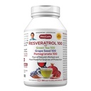 ANDREW LESSMAN Resveratrol-100 Green Tea 100 Rypäleen siemen 100 Pomegranaatti 100mg - 360 kapselia - Neljä Tehokas, suojaava antioksidantteja.