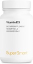 SUPERSMART - D3-vitamiini 1000 IU per päivä - luunvahvistamiseen käytettävät vitamiinit - solujen suojelija